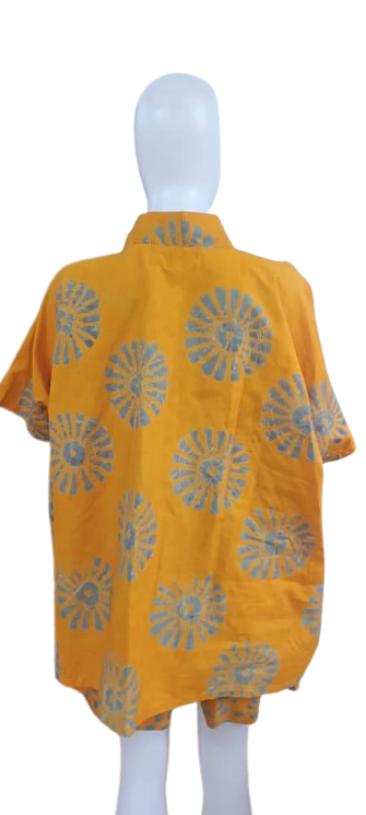 Ijeoma Adire Shorts Set – Loose Fit Top and Shorts