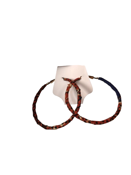Simi Ankara Hoop Earrings – Bold, Lightweight African-Inspired Style