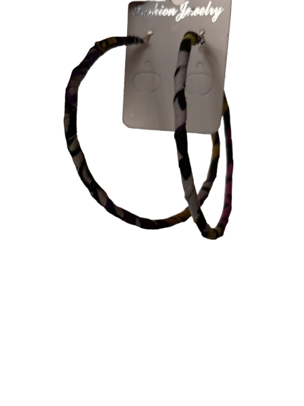 Simi Ankara Hoop Earrings – Bold, Lightweight African-Inspired Style