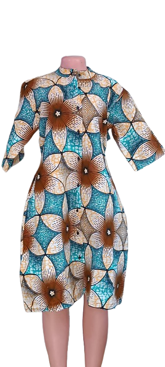 Adesuwa Button-Down Midi Dress