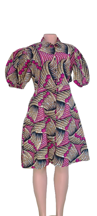 Ify Puff Sleeve Midi Dress