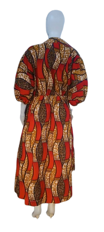 Ify Puff Sleeve Midi Dress