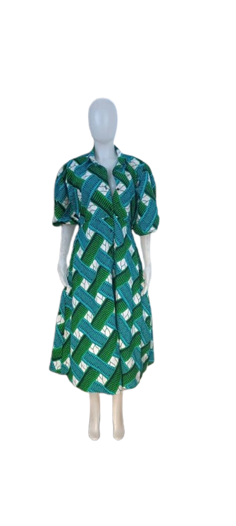 Ify Puff Sleeve Midi Dress