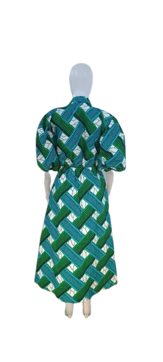 Ify Puff Sleeve Midi Dress