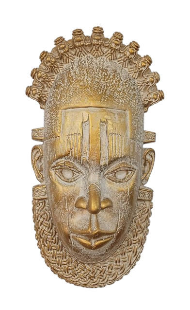Queen Idia (FESTAC) Mask Wall Sculpture – 3ft Fiberglass Art from Benin, Nigeria