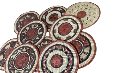 Raffia Woven Place Mats – Handcrafted African Table Decor