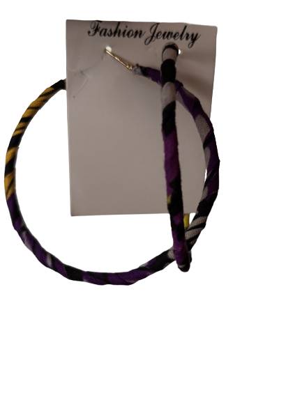Simi Ankara Hoop Earrings – Bold, Lightweight African-Inspired Style